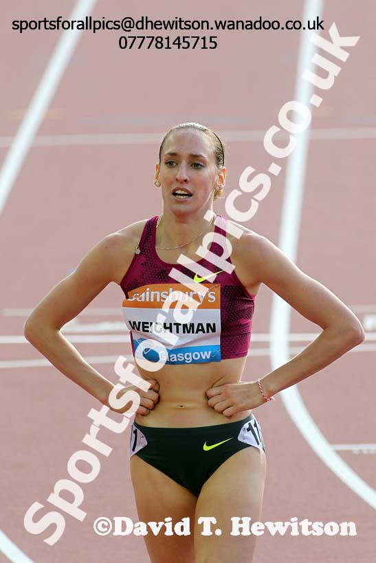 Laura Weightman (Morpeth) after finishing 4th in the 1500 metres at the Glasgow Diamond League. Photo: David T. Hewitson/Sports for All Pics